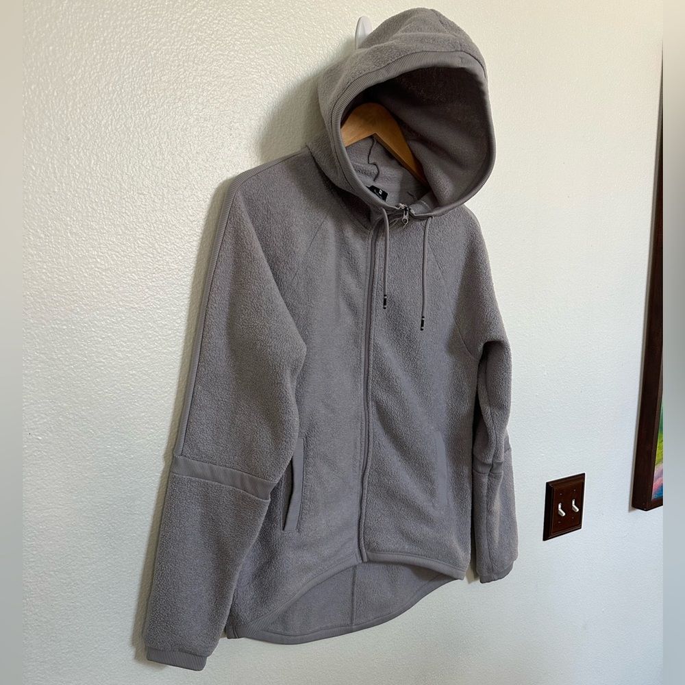 Nike Light Gray Fleece Jacket Sweater
